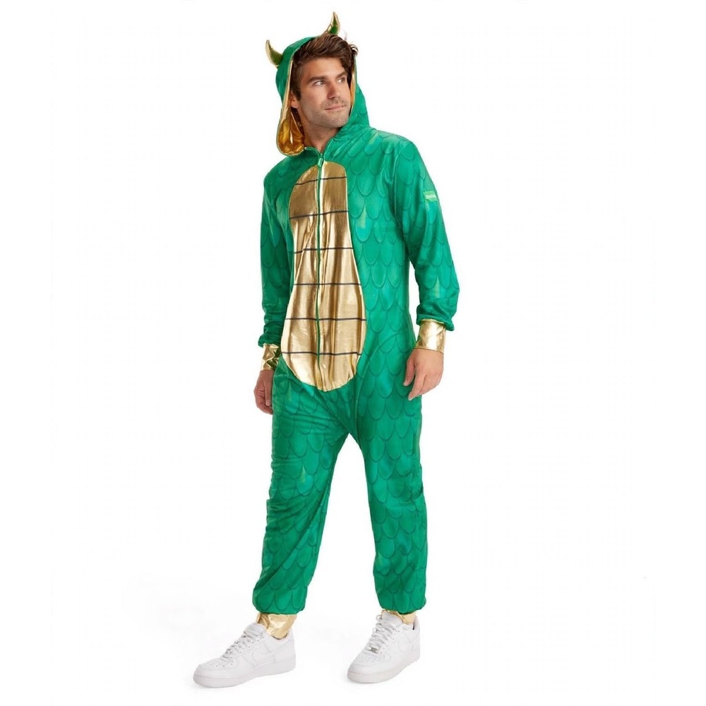 Tipsy Elves Dragon Costume Jumpsuit Adult Unisex Halloween XS - no wings